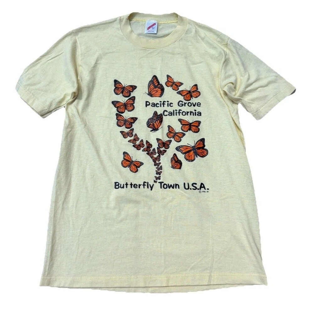 Vintage 80s Butterfly California Nature Wildlife T-Shirt Single Stitch Tee M